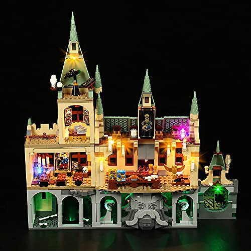 LocoLee Led Licht Set Kompatibel mit Lego Harry Potter Schloss Hogwarts Kammer des Schreckens, Light Kit Compatible with Lego 76389 Hogwarts, Nur Lichter Set,Kein Modell (Aktualisierte Version)