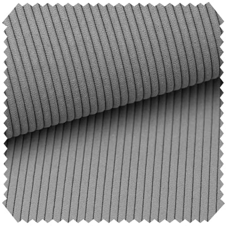 novely® ONTRE - Samtiger Polsterstoff in Feincord-Optik - Robuster Möbelstoff - Pflegeleichte Meterware 1 lfm Farbe: | 15 Betongrau