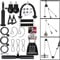 Cable Pulley System Gym Upgraded Home Strength Training Equipment Workout Accessories LAT Pull Down Fitness for Triceps Pull Down Biceps Curl Back Forearm Shoulder (3 Cables + 2 Chains)