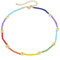 U-M Perlen Choker Halskette Regenbogen Gänseblümchen Perlenkette Sommer Strand Bunte Halsband Blumenhalskette Halsketten Party Schmuck Für Frauen Und Mädchen Nützlich praktisch