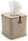 Kosmetiktücher Box Quadratisch aus Seegras Taschentücherbox Natur für Zuhause/Büro/Auto (Weiß, 14x14x14cm)