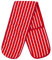 Red Double Oven Gloves Heat Resistant Oven Mitts for Home Kitchen Baking and Cooking, Butchers Stripe Pot Pan Tray Double Oven Gloves, Heavy Duty Cooking Oven Gloves (Red)
