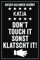 Katja - Don't touch it sonst klatscht it!: Lustiger Personalisierter Kalender 2023 A5 I Klassisch & Elegant In Schwarz I Taschenkalender 2023 I Wochenplaner 2023