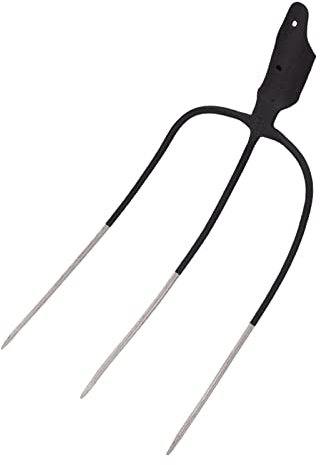 La zappa Horquilla para heno de acero con dientes afilados planos, mango antidesgaste (horquilla / horquilla 3 dientes)