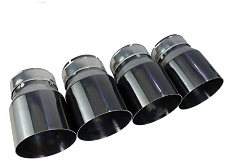 Auspuffblende 1 Stück 70 Mm Einlass Titanschwarz Auto Auspuff Endrohrsysteme Schalldämpfer Rohrabdeckung Für BMW F87 F80 F82 F83 M2 M3 M4 Auspuff Endrohr (Farbe : Schwarz)