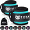 Titan Armour® Ankle Straps for Cable Machines | Gym Cuffs w/Heavy-Duty Steel Double D-Rings & Adjustable Strap | Lower Body Workouts Inc. Leg Extension, Leg Curl & Glute Kickback | Men & Women