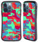 Head Case Designs Red And Green Colourful Camouflage Hybrid Case Compatible With Apple iPhone 13 Pro