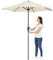 Meown 2M Garden Parasol – UV30+ Outdoor Sun Shade Umbrella with 30° Tilt & Air Vent, Push-Button Tilt, Steel Frame, Lightweight Design, Patio, Balcony, Beach Use