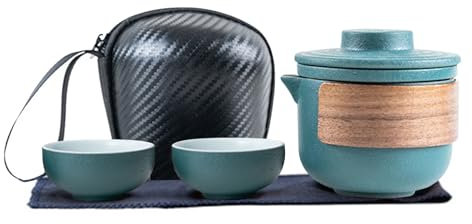 Set da Tè da Viaggio con Custodia Mini Set di Infusori Per Teiera in Ceramica Portatile Per Esterni(2#)