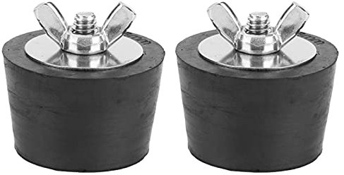 2 Stück Edelstahl Pool Winterstopfen 25/32/38/51/63mm - Pool Gummistopfen Mit Edelstahlbolzen - Pool Einlaufdüse Verschlussstopfen - Poolstopfen Winter Für Schwimmbecken Abflussrohrleitungen (51mm)