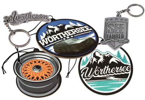 3x Duftbaum + 2x Schlüsselanhänger - Wörthersee Treffen Starter Kit - Duft NEW CAR - Accessories Zubehör Auto Air Freshener Lufterfrischer