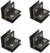 INCREWAY Morsetto per vetro, 4 pezzi, clip regolabili a 90 gradi, staffa di supporto per mensola in vetro in lega di alluminio, connettore per vetro spesso 5-8 mm, nero