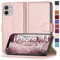 RingPi Funda para iPhone 11 6.1 con Tapa [Bloqueo RFID][de Cuero PU Cierre Magnético][Ranura para Tarjeta][Soporte Plegable Fundas para] Leather Cover para Apple 11 Wallet Phone Case,Oro Rosa