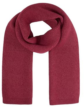 TOM TAILOR Damen Schal aus Rippstrick, 35930 - Deep Red, ONESIZE