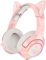 Umaxa Auriculares Rosados ​​para Juegos, Bonitos Auriculares con Orejas de Gato, Auriculares for niñas, Gamer for Ordenador portátil, Auriculares con Luces LED RGB con micrófono/715
