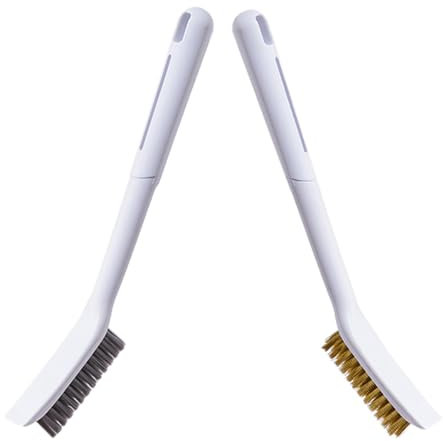 Beaupretty Brosse De Nettoyage Cuisine en Fil De Cuivre Et Nylon 2 Pièces pour Cuisinière Gaz Et Four Brosse Puissante pour Taches D'Huile Et Nettoyage des Interstices