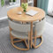 WRYsqbhjyb Runder Esstisch, Couchtisch Rund, Kleiner Küchentisch, Modernes, Lässiges Esstisch-Set für 4 Personen mit Stühlen für Wohnzimmer, Esszimmer, Empfangsraum (Color : N)