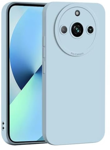 JIAFEI Funda Protectora para Realme 11 Pro Plus/Realme 11 Pro: Delgada, Liviana y Resistente a Golpes, de Silicona Suave TPU Protector Carcasa - Azul Claro
