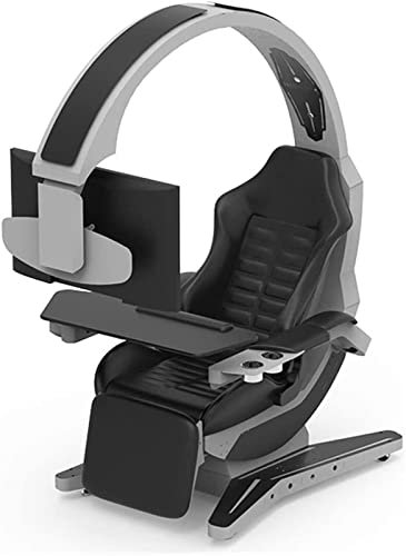 MAHNFEID Game Competitive Chair Computerspielstuhl Videospielstühle Gaming-Stuhl Ergonomisches Computer-Cockpit Kann mit Mehreren Bildschirmen ausgestattet Werden (C)
