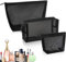 Trousse de toilette en maille, trousse de toilette de voyage pour femme, rangement de trousse de toilette, sacs bureaux voyage organisateur accessoire set trousse de maquillage, 3 pièces