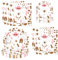 Western Cowgirl Party Tableware Set West Cowgirl Theme Plates and Napkins,Western Rodeo Decoration Supplies for Birthday Baby Shower Party, Serve 10 (Brown)