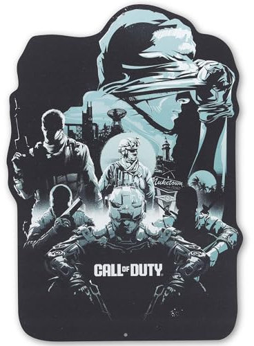 Call of Duty Silhouetten Metallschild – Auffällige Call of Duty Wanddekoration für Spielzimmer, Männerhöhle oder Jugendzimmer