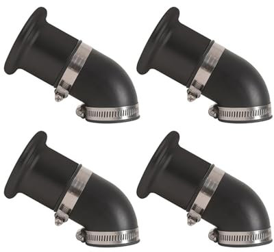 NKCVEZBW Compatibile con BMW Serie K K75 K100 K100RT K100RS Accessori Moto Collettore di aspirazione Filtro Aria in Gomma Cafe Racer Personalizzato(Black)