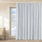 KGORGE Extra Breite Vorhänge mit Kräuselband für Schiene Wohnzimmer Gardinen Weiss Blickdicht 1er-Set 240 x 300 cm(HxB) Thermovorhang Hitzeschutz Raumteile Übergardinen Wärmeisolierend, Grauweiß