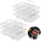 AMSGANK Accessori per Friggitrice ad Aria, Griglia de Arrostire de Disidratazione Multifunzione in Acciaio Inox Lavabile in Lavastoviglie Accessori per Ninja Foodi Dual Zone AF400EU 9,5 L etc - 2pcs
