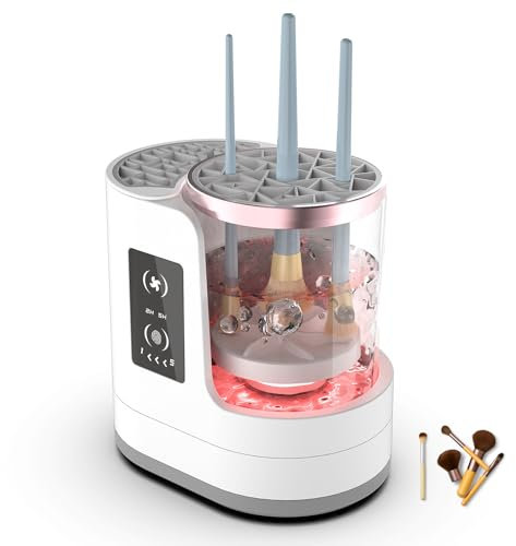 Nettoyeur de pinceaux de maquillage électrique, nettoyage électrique et séchage rapide pour les familles paresseuses, outil de nettoyage automatique des pinceaux de maquillage avec fonction de séchage