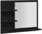 vidaXL Badspiegel Schwarz Eichen-Optik 60x10,5x45 cm Holzwerkstoff, Badezimmerspiegel, Wandspiegel, Wandspiegel Badezimmer, Kosmetikspiegel