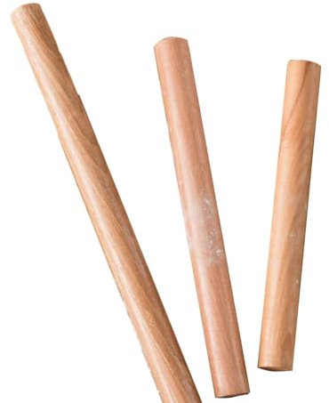 Sreuyong Household Rolling Pin, 25/30/50CM 3-Pack Solid Wood Wooden Rolling Pin, Dough Utensil Kitchen