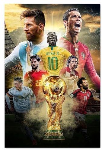 Generisch Fußballstar-Poster,Fußballstars Kunstdruck – Künstlerische Leinwand-Wanddekoration 40x60 cm(ohne Rahmen) (H)