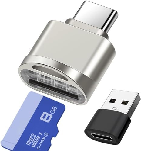 Micro SD Card Reader USB C, Type C Card Reader with Adapter OTG USB A C to Micro SD SDXC SDHC Card Reader,Suitable for laptop, Samsung, MacBook, C-type Smartphones, Tablets