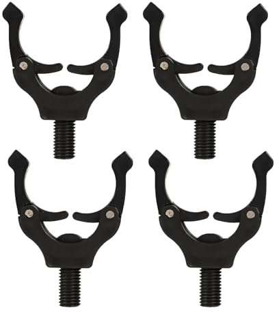 Wjelet 4 Stück Rutenauflagen Für Karpfenangeln, Angelrutenhalter Karpfen Mit Magnethalterung, Automatische Anpassung,Halterung Für Angelrute, Rutenhalter Für Wildangeln, Fluss, See, Meer