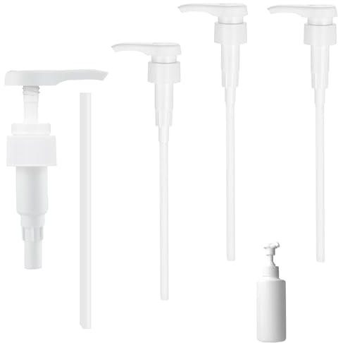 4 Piezas Bomba dosificadora Accesorio de Bomba Reutilizable Gel de Ducha reemplazable dosificadores de plástico para champú y acondicionador, Concentrado de Bebidas,Jarabe