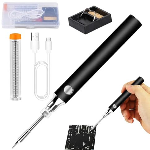 Soldador Inalámbrico, Bolígrafo Soldador 3 Velocidades, Herramienta Eléctrica Precisión Rápida Sin Cables para Reparaciones Fontanería Proyectos Manualidades