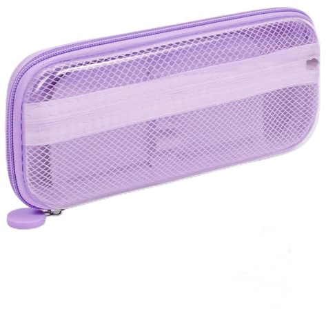 OFFCUP Estuche Escolar, Impermeable Estuche de EVA, Estuche Infantil para Bolígrafos de Compartimento de Malla, Portátil Organizador de Escolares para Estudiantes Niñas Niños (Morado)