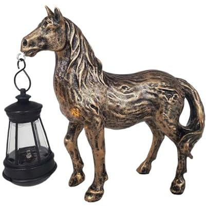 Lampes solaires de jardin | Lampe solaire sculpture de cheval | Lampes solaires d'extérieur en résine | Lampe de cheval d'extérieur | Lanternes solaires | Lampes de décoration de jardin d'extérieur