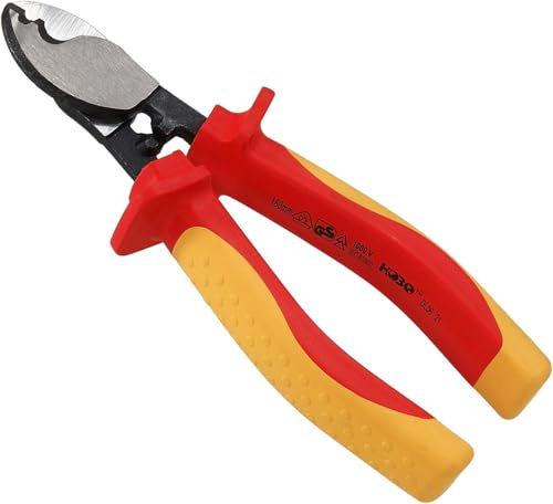 Bargain Crown 6in / 170mm VDE Heavy Duty Cable Cutters – 1000V Insulated Electrical Wire Cutting Tool | Precision VDE Certified Side Cutter Pliers for Electricians & Professionals