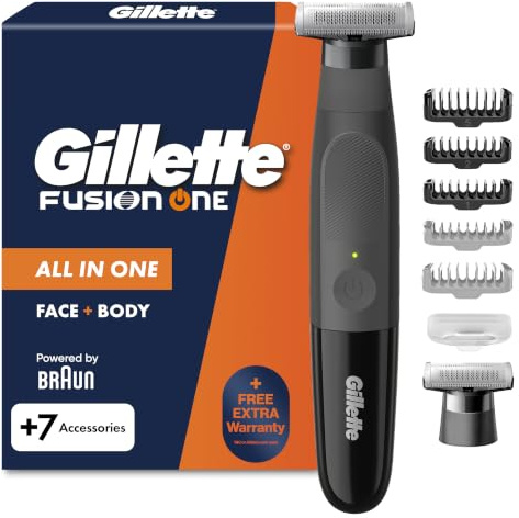 Gillette Fusion One Face and Body Electric Beard Trimmer Men with One Blade