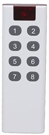 FTVOGUE Telecomando Universale Wireless con Codice di Apprendimento, Trasmettitore 433 MHz Ad Alta Potenza da 1000 M per Porte da Garage, Allarmi Auto, Domotica (8 chiavi)