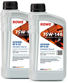 ROWE - 2x 1 Liter HIGHTEC HYPOID EP SAE 75W-140 S-LS Getriebeöl - Hochleistungs-Getriebeöl für Achs- und Verteilergetriebe mit LS-Eignung