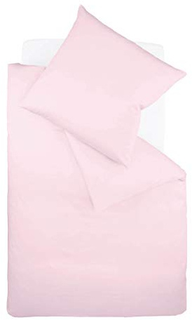 Fleuresse Uni-Colours Bettwäsche-Set, Mako Satin, 100 Prozent Baumwolle, Fb. rosé, 240 x 220 cm