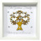 Personalised Family Tree 3D Box Picture Frame Grey & Silver Glitter or 13 Colours To Choose - Contemporary