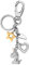 Navaris Schlüsselanhänger Einhorn Herz Stern Wolke - Schlüssel Anhänger aus Metall mit Ring Karabiner - Keychain für Schlüsselbund Handtasche
