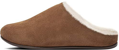 Fitflop Damen Chrissie Slipper Suede/Curly Shearling Hausschuh