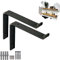 Heavy Duty Shelf Brackets Rustic Scaffold Board Shelving Industrial Iron/Steel Metal (Pair) by BMF Direct® (200mm 8 - Down)