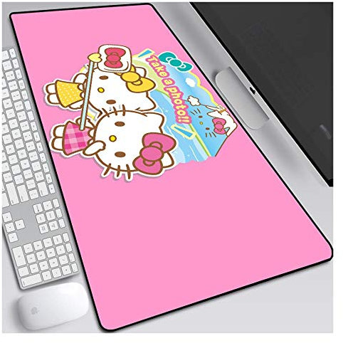 Mouse Mat hello kitty 900X400mm Mouse Pad,Perfect precision and speed Gaming Mouse Mat with 3mm-Thick Base,for notebooks, PC, I