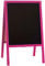 Aufsteller pink 60 x 100 cm Kreidetafel Kundenstopper Holzaufsteller beidseitig Holz